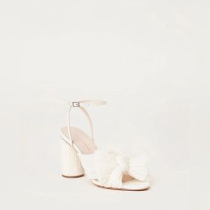 Loeffler Randall Camellia sandals in pearl, size 8